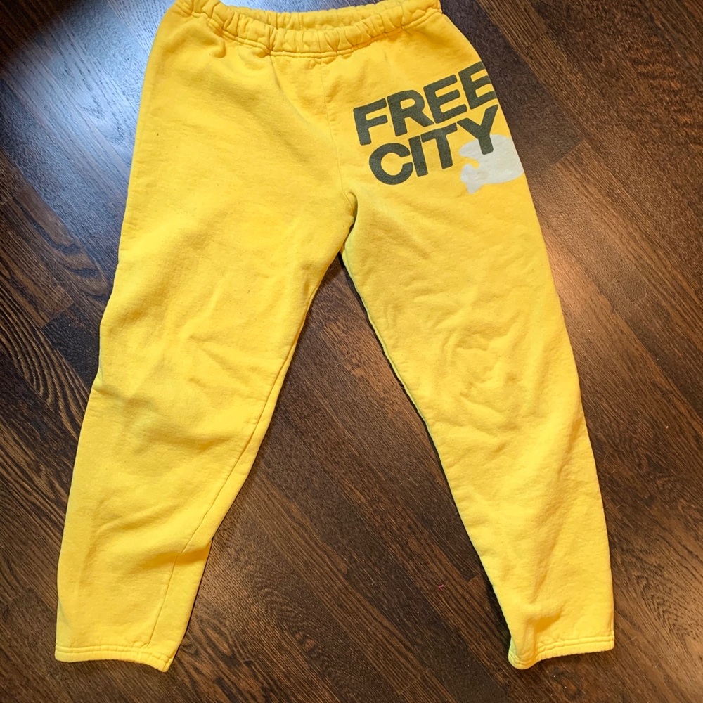 free city yellow sweatpants